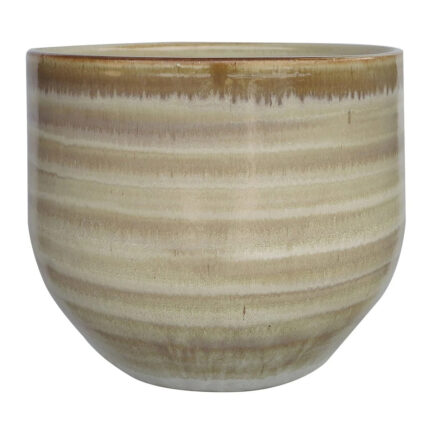 Alana Honey Ceramic Outdoor Planter, Medium
