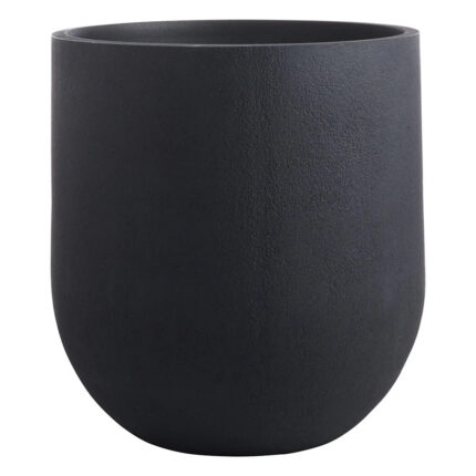 Japi Black Lead Rustic Cask Outdoor Planter, Large